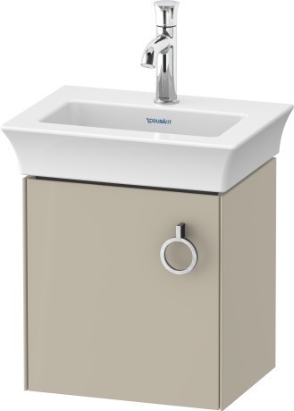 Duravit тумба подвесная левая 298 мм х 384 мм, с ручкой, white tulip, wt4250lh3h3 цвет: тёмно-серый глянцевый