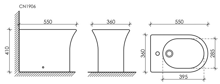 Ceramicanova биде star, cn1906 цвет: белый