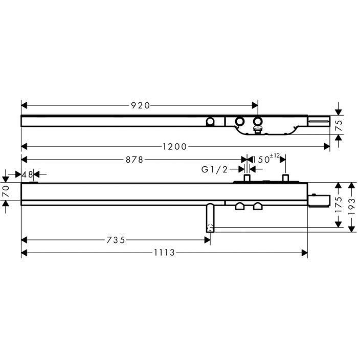 AXOR термостат для ванны, ShowerSolutions, никель арт. 45421820