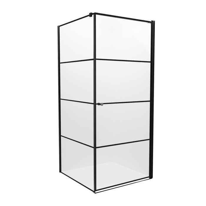 Душевое ограждение 90x90x195 p, New trendy Superia black, арт. K-0604