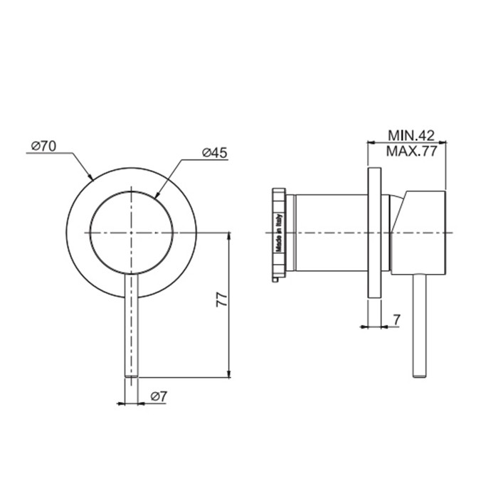 Fima Carlo Frattini однорычажный встраиваемый смеситель для ванны и душа, внешняя часть, spillo up, золото арт. f3033n1or