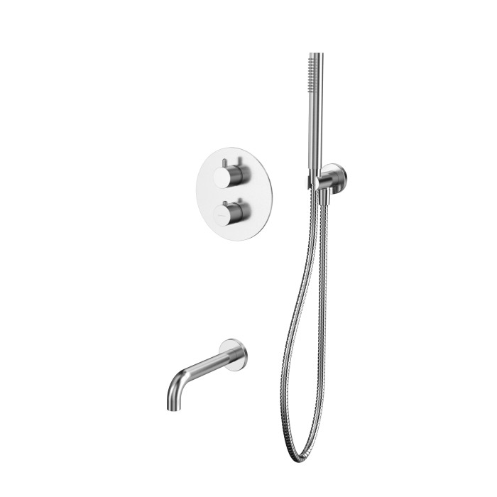 Термостатическая душевая система скрытого монтажа, Whitecross Y brushed nickel, брашированный никель арт. YSET10NIB