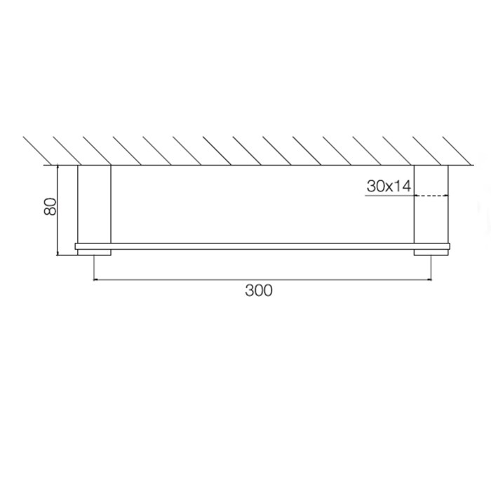 Fima Carlo Frattini полотенцедержатель 30см., подвесной, quadra, черный арт. f6020/30ns
