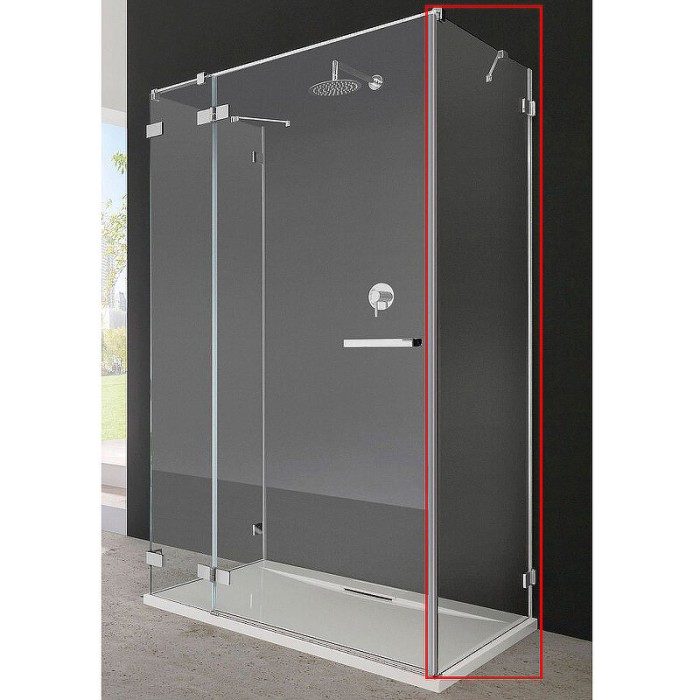 Radaway душевая стенка s2 80 профиль хром стекло прозрачное, Euphoria - 383031-01