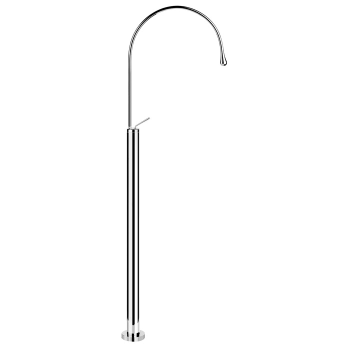 Gessi Напольный смеситель для раковины (без всраиваемой части), излив 389мм R=197, Goccia, 33628#031 цвет: хром