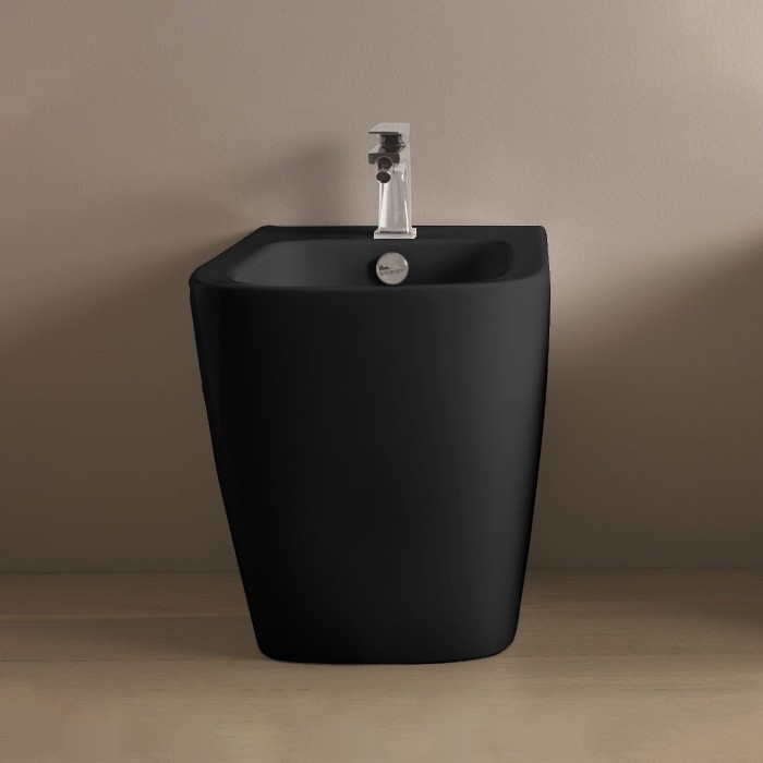 ArtCeram биде (напольное), asb002 17 00 a16 цвет: черный матовый