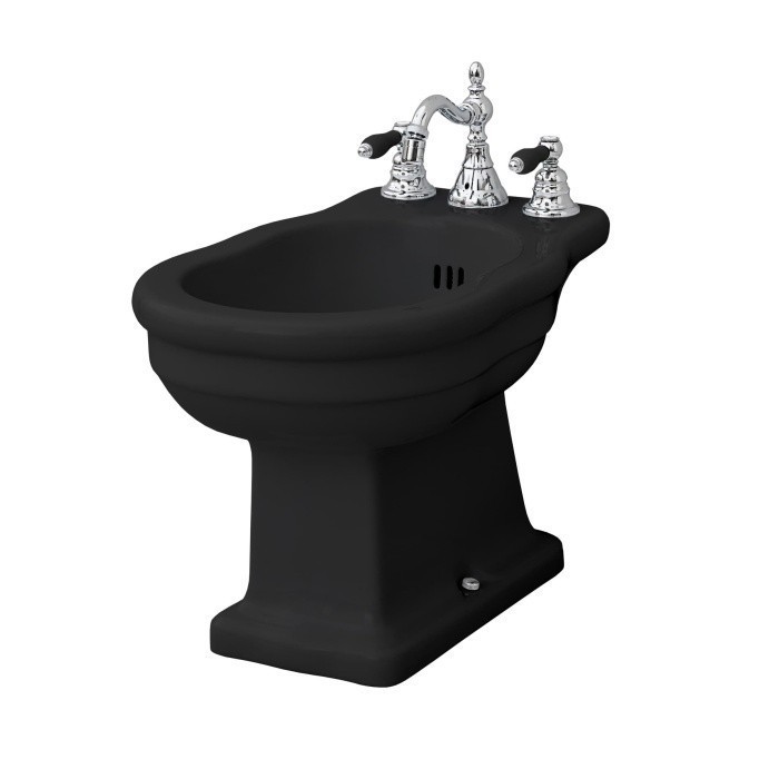 ArtCeram биде (напольное), heb002 03 00 hermitage цвет: черный глянцевый