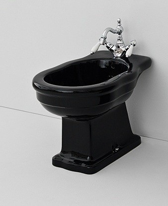 ArtCeram биде (напольное), heb002 03 00 hermitage цвет: черный глянцевый