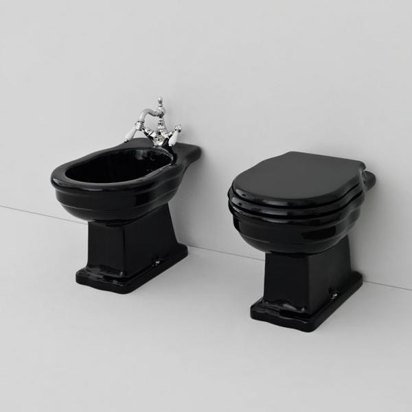 ArtCeram биде (напольное), heb002 03 00 hermitage цвет: черный глянцевый