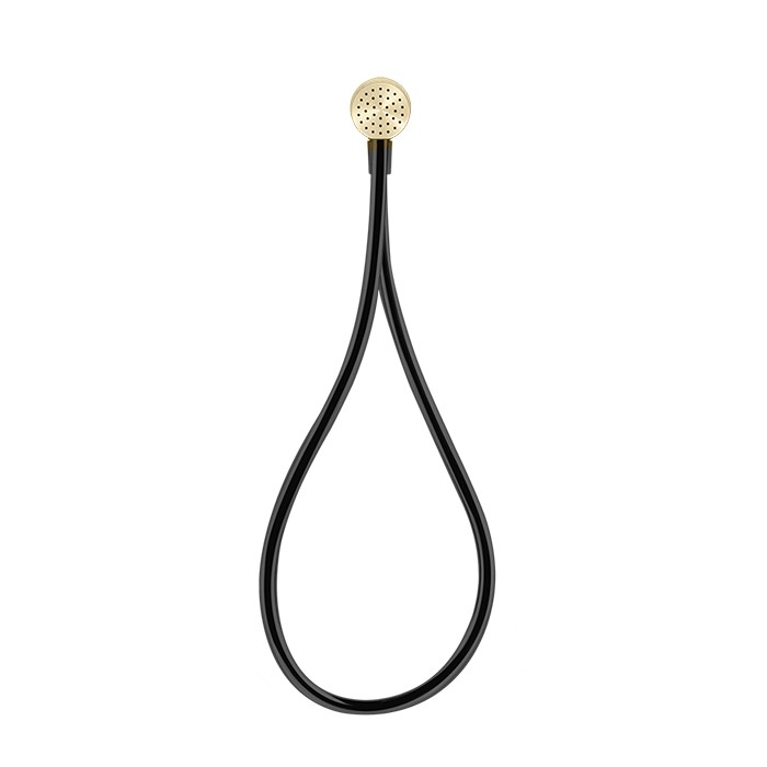 Gessi Душевой магнитные комплект, состоящий из вывода воды, держателя, Darkflex шланга 1,50 м и лейки, Hi Fi, 63199#727 цвет: brushed brass pvd