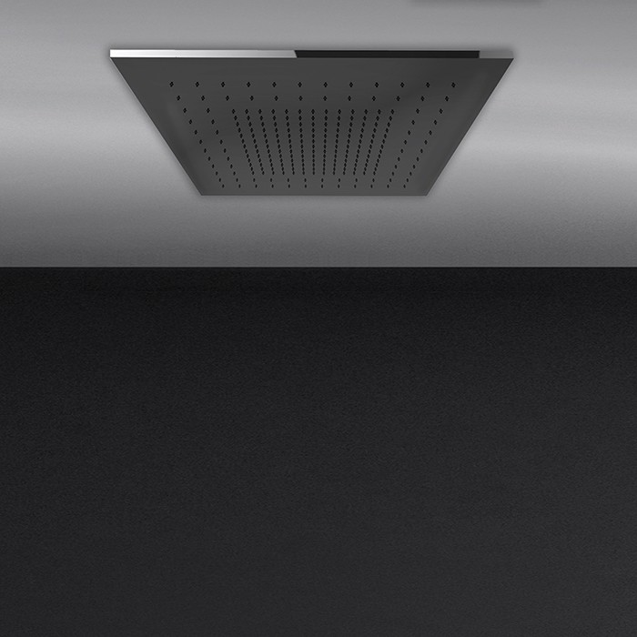 Gessi Встраиваемая в потолок душевая система 50х50см., с функцией тропический ливень, Minimali, 57901#238 цвет: mirror steel