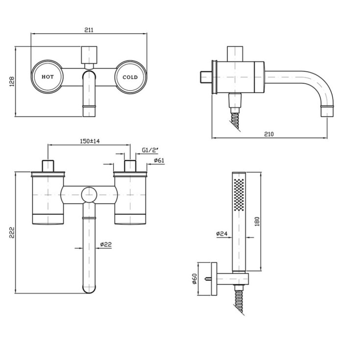 Zucchetti смеситель для ванны-душа на 3 отверстия с гладким фланцем, savoir, хром арт. zsv226.c-
