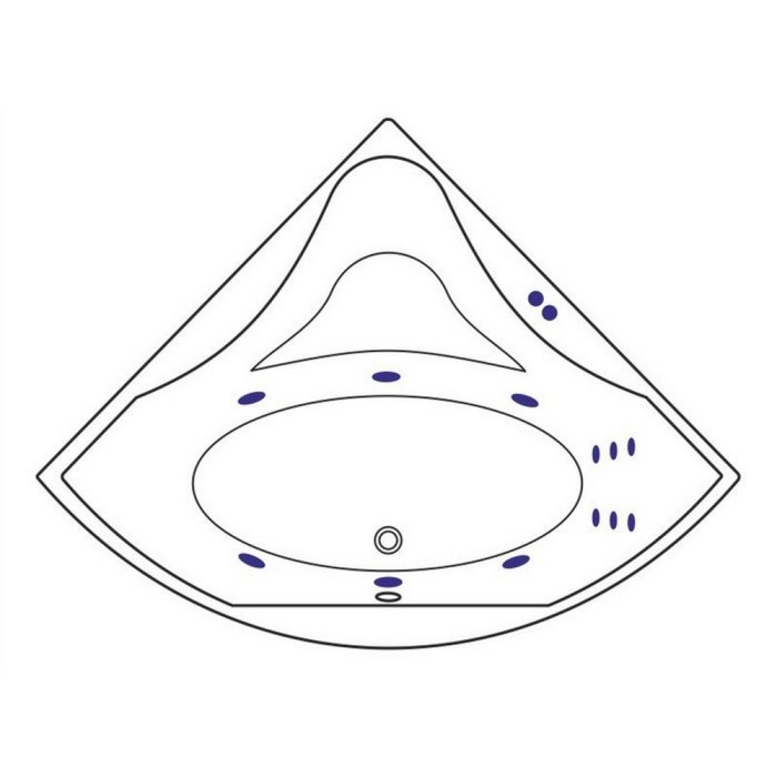 Ванна 150x150 line, Excellent Glamour, бронза арт. WAEX.GLA15.LINE.BR