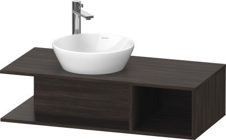 Duravit тумба подвесная под раковину слева 1000 мм х 480 мм, d-neo, de491905353 цвет: каштан темный