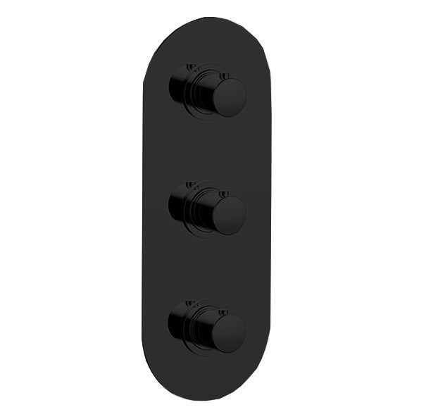 Cisal термостат для ванны на 2 потребителя - внешняя часть sm01v20040 slim cisal, цвет: чёрный матовый