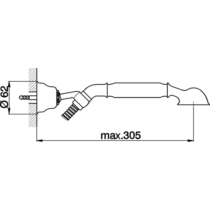 Cisal душевой гарнитур с ручным душем ts00311224 arcana toscana, цвет: золото