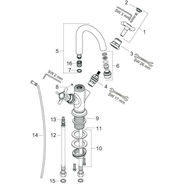 AXOR смеситель для раковины, Montreux, шлифованная медь арт. 16505950
