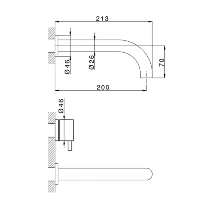 Cisal смеситель для раковины, ln01351040 less new, цвет: matt black