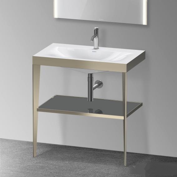 Duravit напольная консоль xviu/c-bonded 800 мм х 850 мм, с умывальником viu, xviu, xv4715ob189 цвет: матовое шампанское/фланелево-серый глянцевый лак