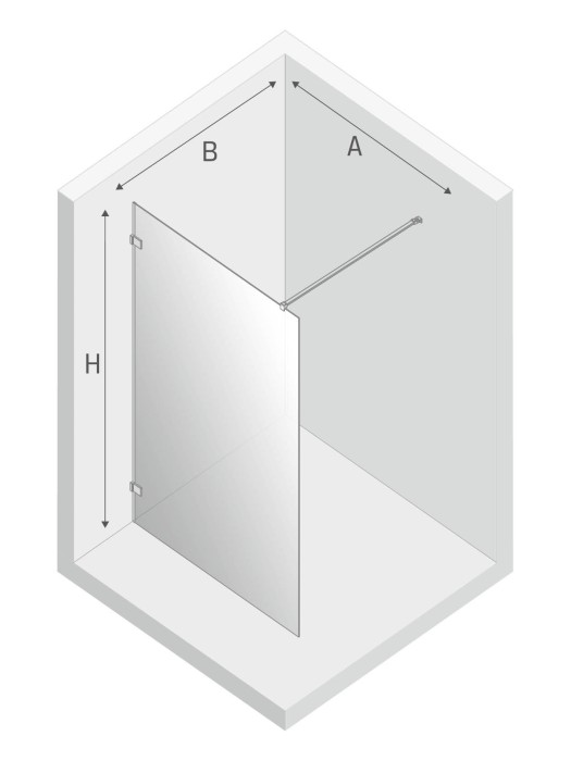 Душевое ограждение 80x200, New trendy Avexa white, белый арт. EXK-2929