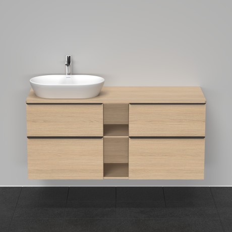 Duravit тумба подвесная под раковину слева 1400 мм х 550 мм, d-neo, de4970l3030 цвет: натуральный дуб