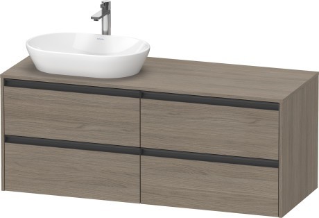 Duravit тумба подвесная под раковину слева 550 мм х 1400 мм х 568 мм, ketho.2, k24898l35350000 цвет: дуб терра