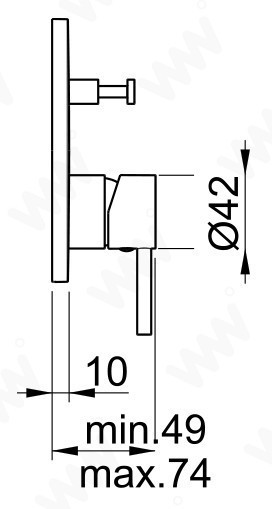 Almar смеситель для душа core, арт. e186532.hb