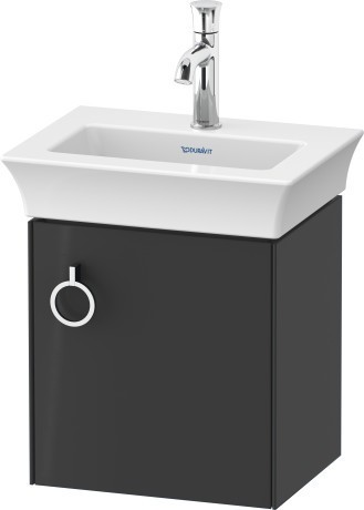 Duravit тумба подвесная правая 298 мм х 384 мм, с ручкой, white tulip, wt4250rh1h1 цвет: графит глянцевый