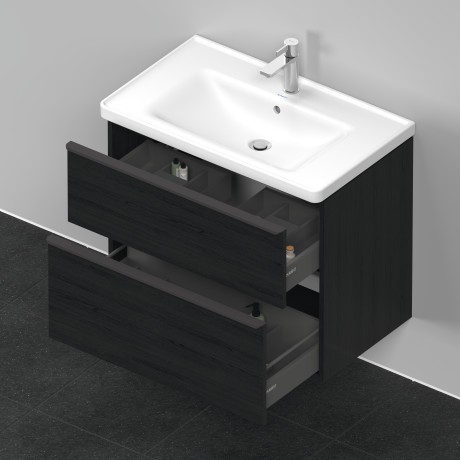 Duravit тумба подвесная под раковину 784 мм х 452 мм, d-neo, de435501616 цвет: чёрный дуб