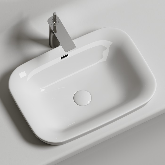 Ceramicanova встраиваемая сверху раковина element, cn6041 цвет: белый