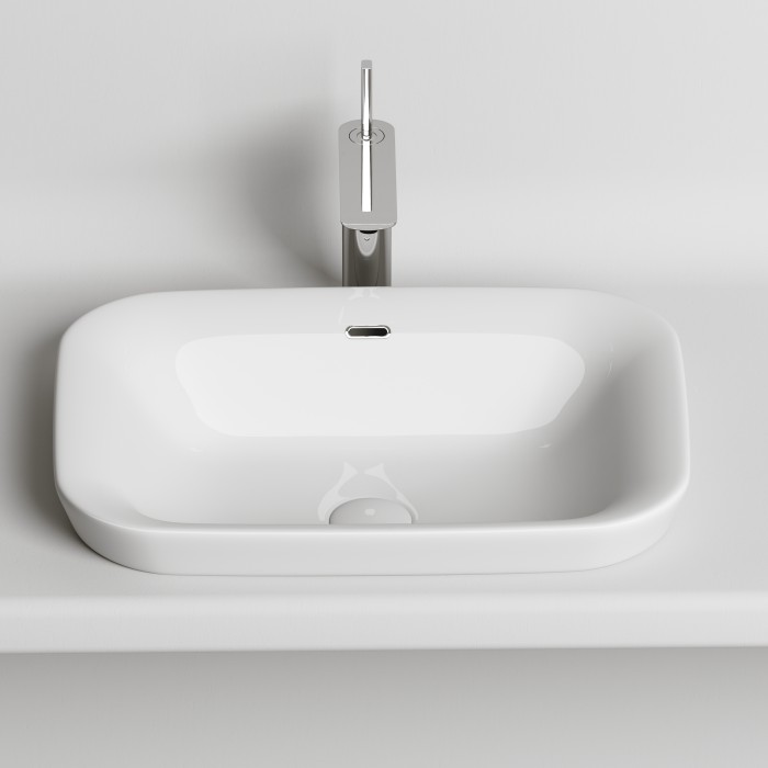 Ceramicanova встраиваемая сверху раковина element, cn6041 цвет: белый