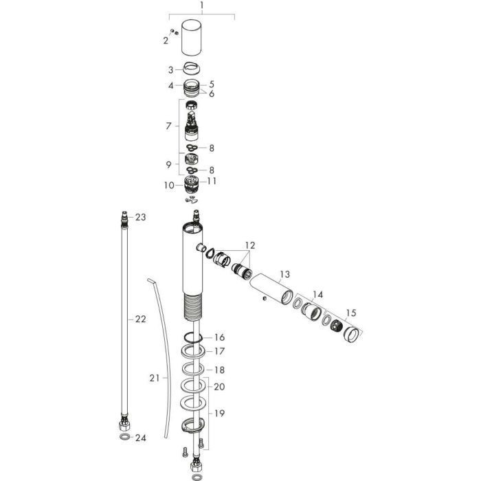 AXOR смеситель для биде, Uno, бронза арт. 45200140