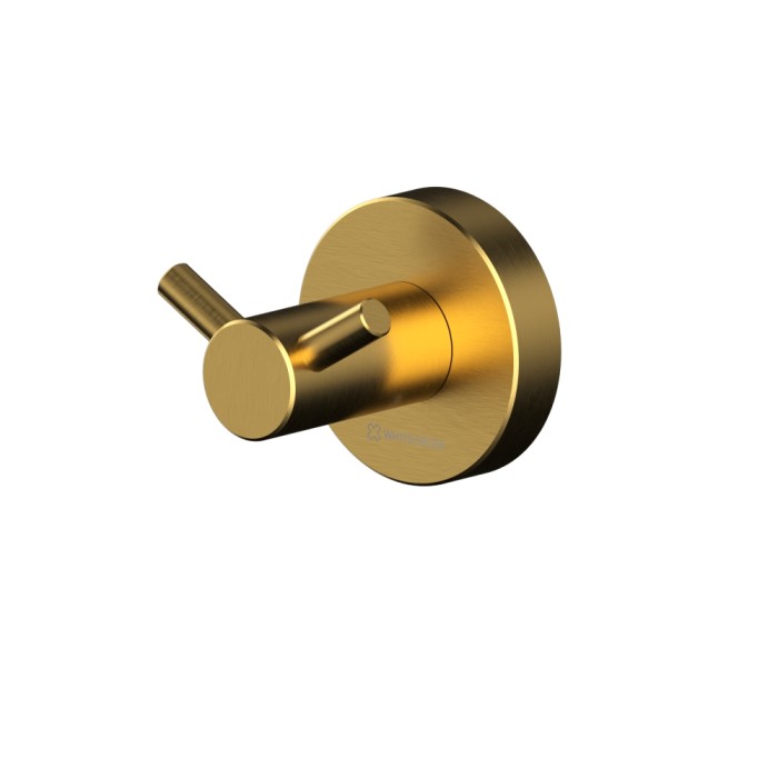 Крючок, для полотенец, двойной, Whitecross Ergo gold brushed, брашированное золото арт. ER2212GLB