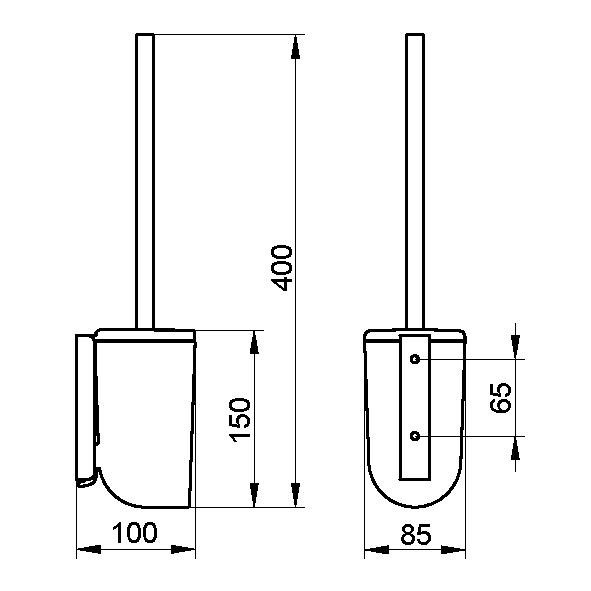 Keuco ершик для туалета, elegance new, белый, хром арт. 11664 010100