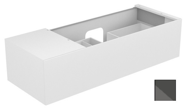 Keuco тумба подвесная под раковину с одним выдвижным фронтом, с внутренней светодиодной подсветкой, edition 11, антрацит арт. 31164 110100