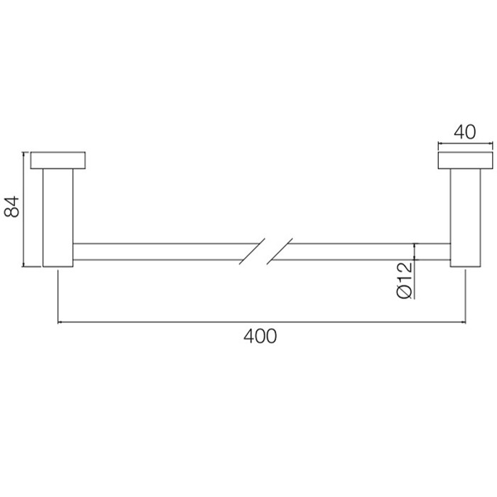 Fima Carlo Frattini полотенцедержатель 40см., подвесной, rotola, черный арт. f6000/40ns