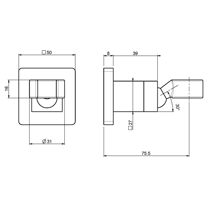 Fima Carlo Frattini держатель для душа квадратный wellness, хром арт. f2204cr