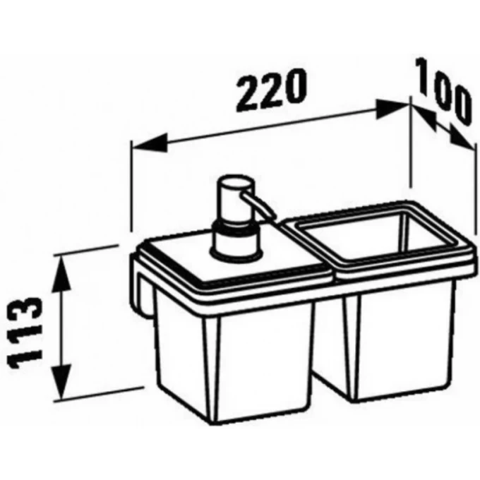 LAUFEN диспенсер для мыла и стакан, LB - 3.8468.5.004.000.1