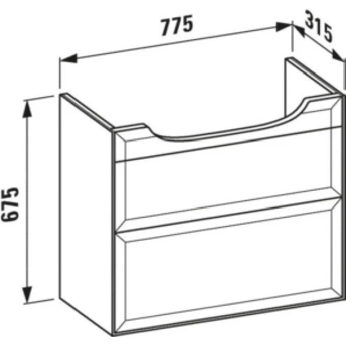LAUFEN тумба под раковину 77x31, THE NEW CLASSIC - 4.0604.2.085.631.1