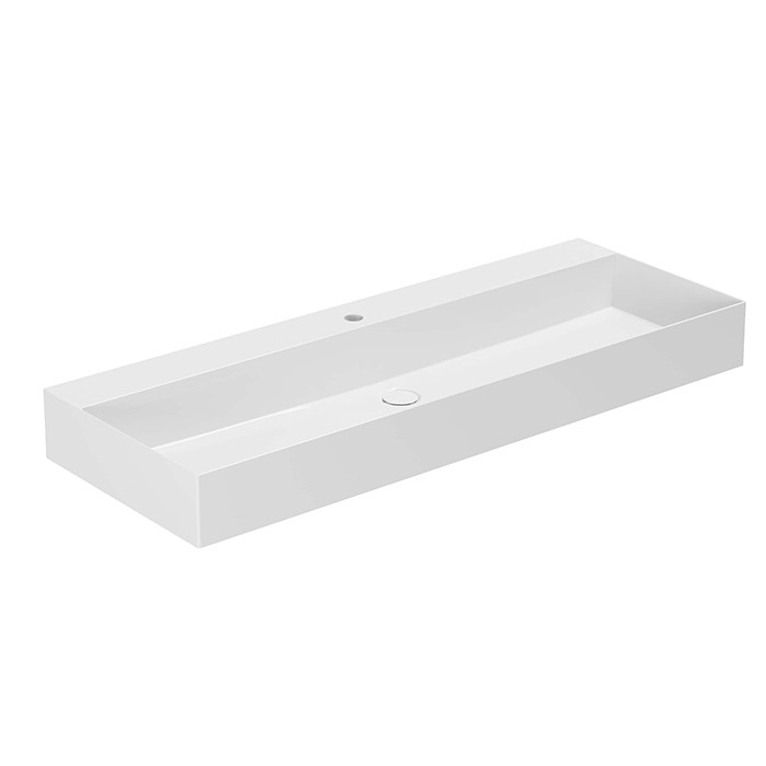 Azzurra раковина подвесная/накладная 122х45см., c 1 отв., Azzurra, ELLP122450QMBI*1 цвет: белый