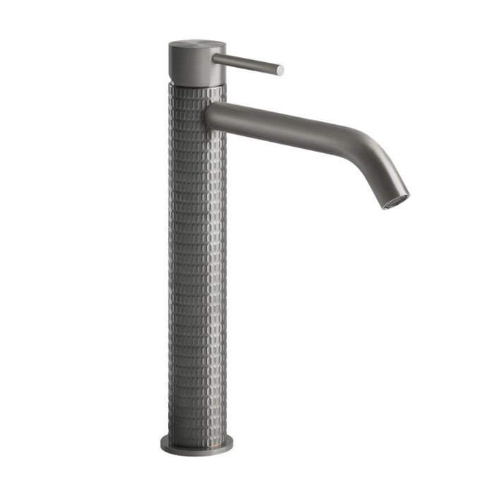 Gessi Смеситель для раковины высокий, без донного клапана, Meccanica, 54206#239 цвет: шлифованная сталь