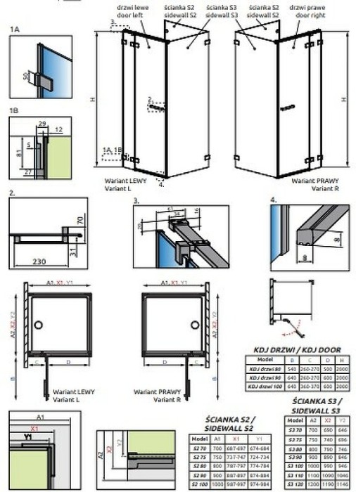 Radaway душевая стенка s3 120 профиль хром стекло прозрачное, Euphoria - 383037-01