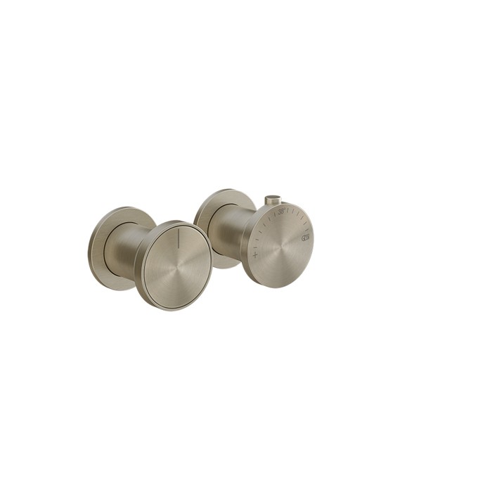 Gessi Внешние части встроенного термостата для ванны, Origini, 66132#149 цвет: finox brushed nickel