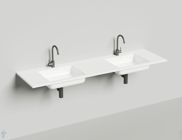 Salini раковина столешница 180x50, onda, 1402202m цвет: матовый белый