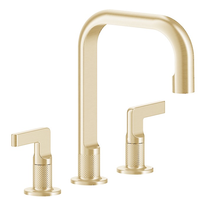 Gessi Смеситель для раковины на 3 отв., с донным клапаном, Inciso, 58013#246 цвет: золото