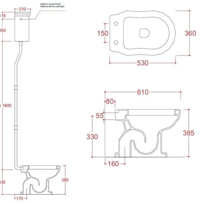 ArtCeram бачок для унитаза, hec004 01 00 hermitage цвет: белый глянцевый