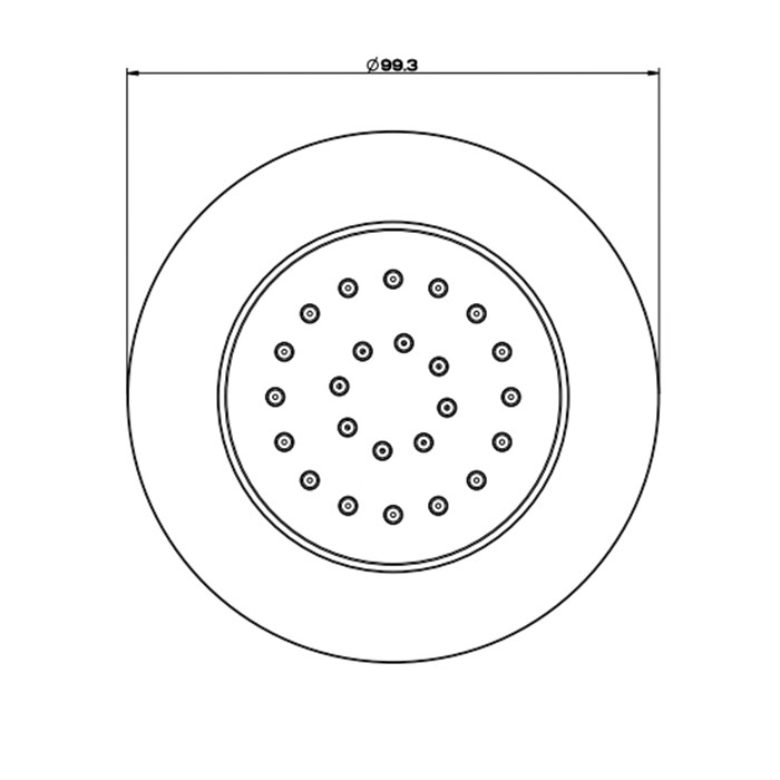 Gessi Встраиваемая поворотная боковая форсунка (внешняя часть), Body Jets, 32982#149 цвет: finox brushed nickel