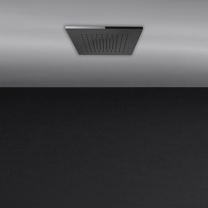Gessi Встраиваемая в потолок душевая система 35х35см., с функцией тропический ливень, Minimali, 57801#238 цвет: mirror steel