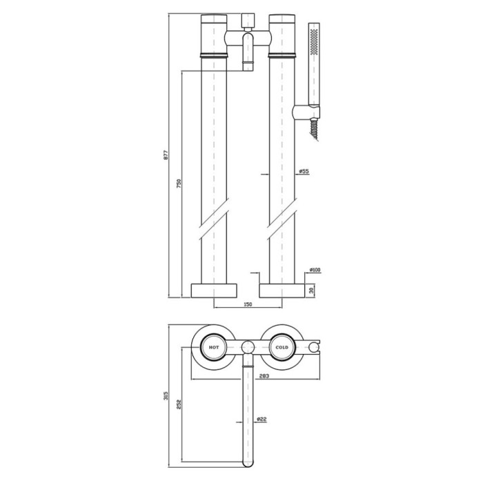 Zucchetti смеситель для ванны на 2 отверстия с декорированным фланцем, излив 220 мм, savoir, хром арт. r99657 zsa274.c-