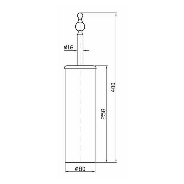 Zucchetti туалетный ёршик, напольный, agora classic, золото матовое арт. zad455.c41